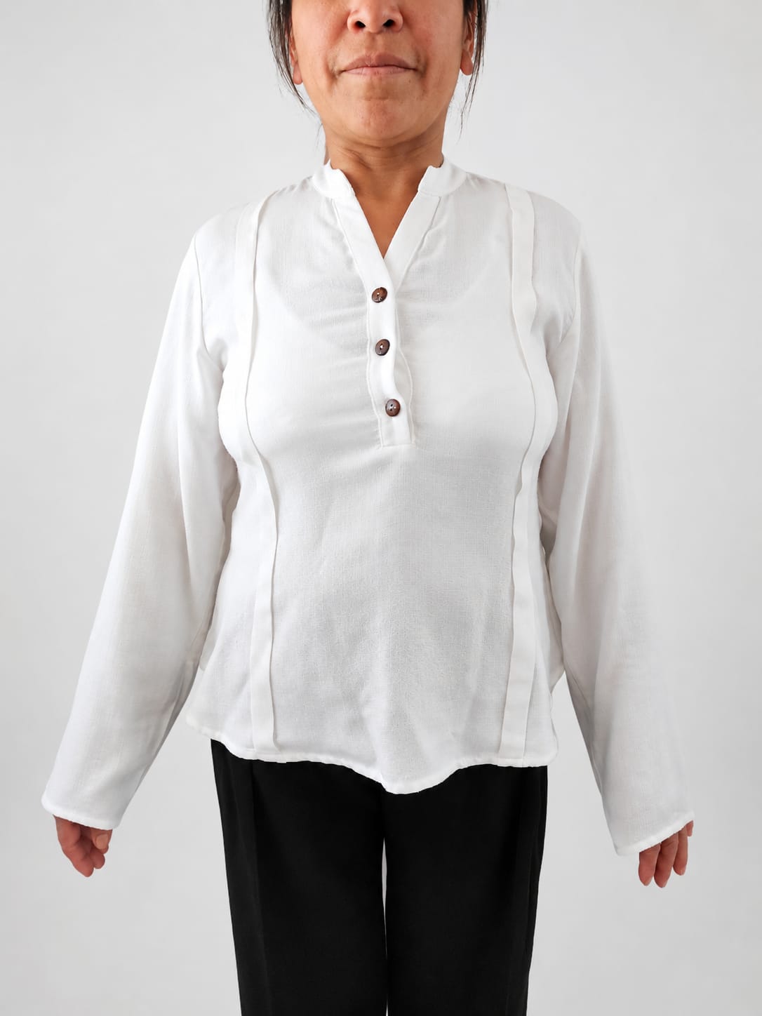 BLUSA BASICA DE BAMBÚ /LINO DE BAMBÚ