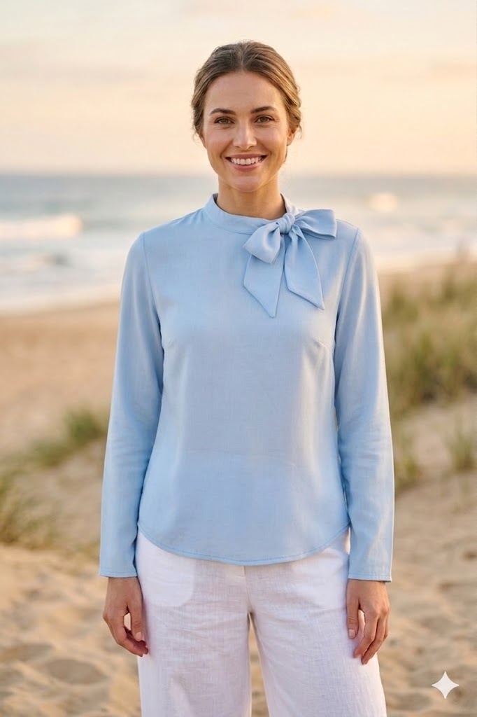 Blusa Lazo en Lino de bambú